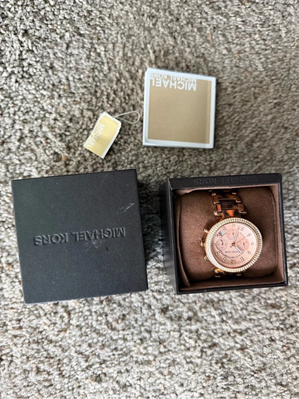 Michael Kors Rose Gold and Tortoiseshell Women’s Bracelet Watch